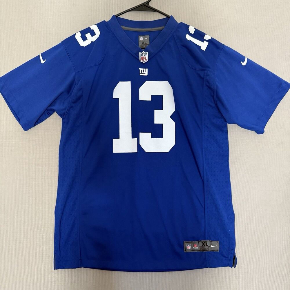 New York Giants Jersey Boys XL NFL Football Odell Beckham Jr 13 Nike On Field Yo